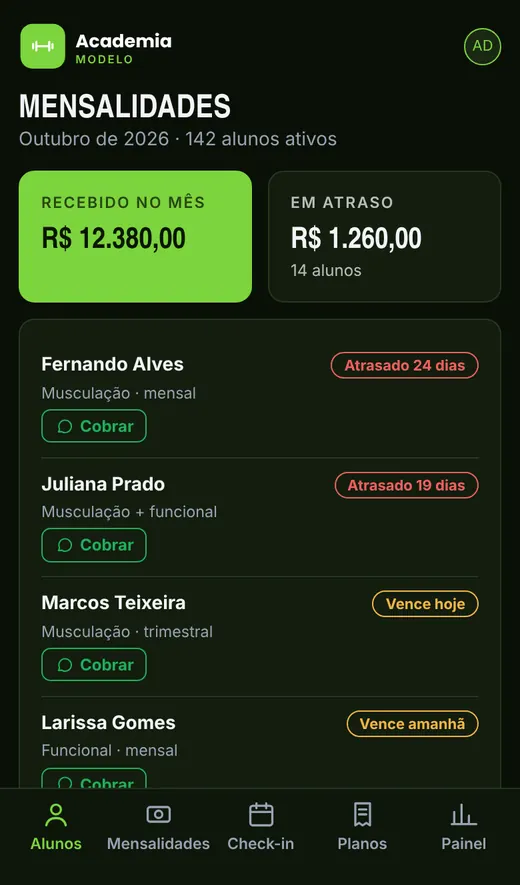 No celular