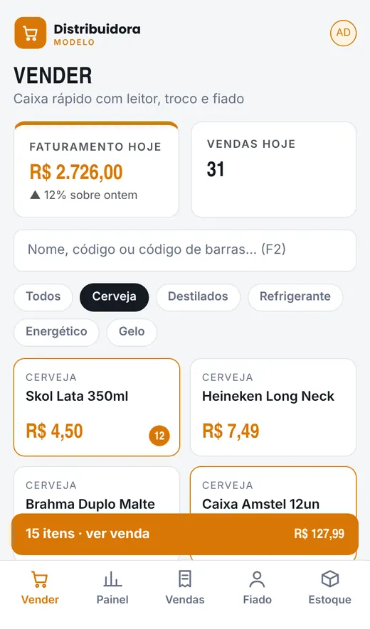 No celular