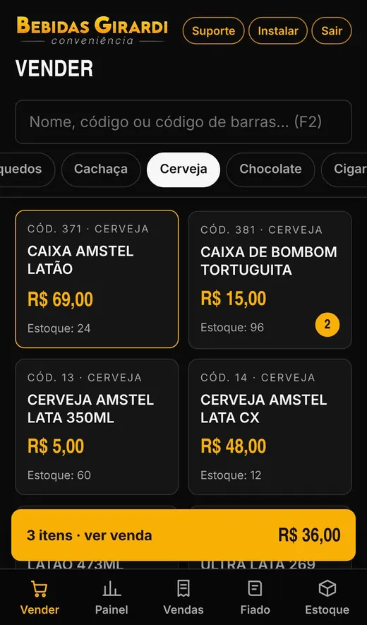Venda pelo celular