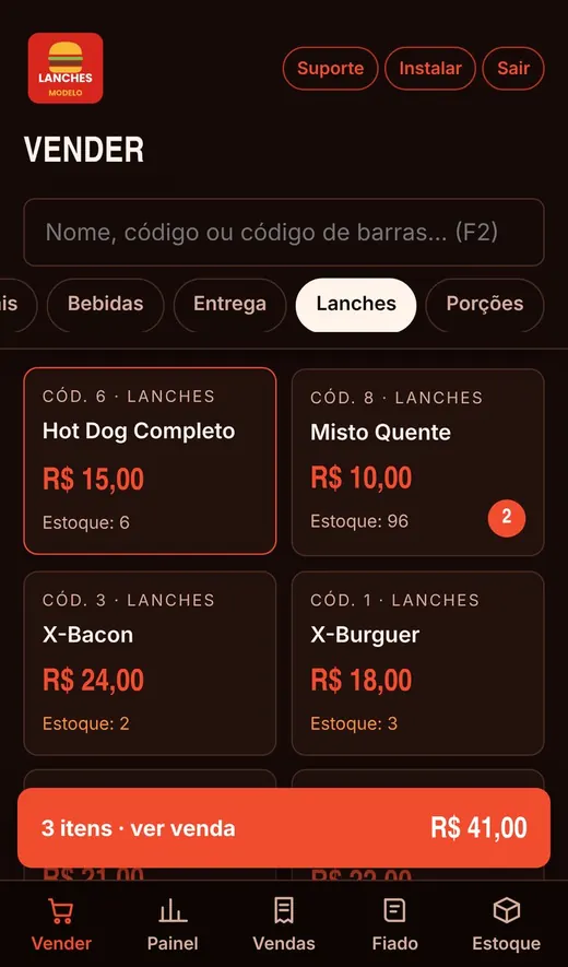 No celular
