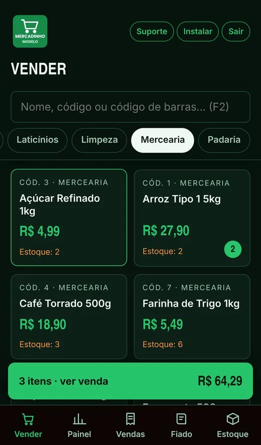 No celular