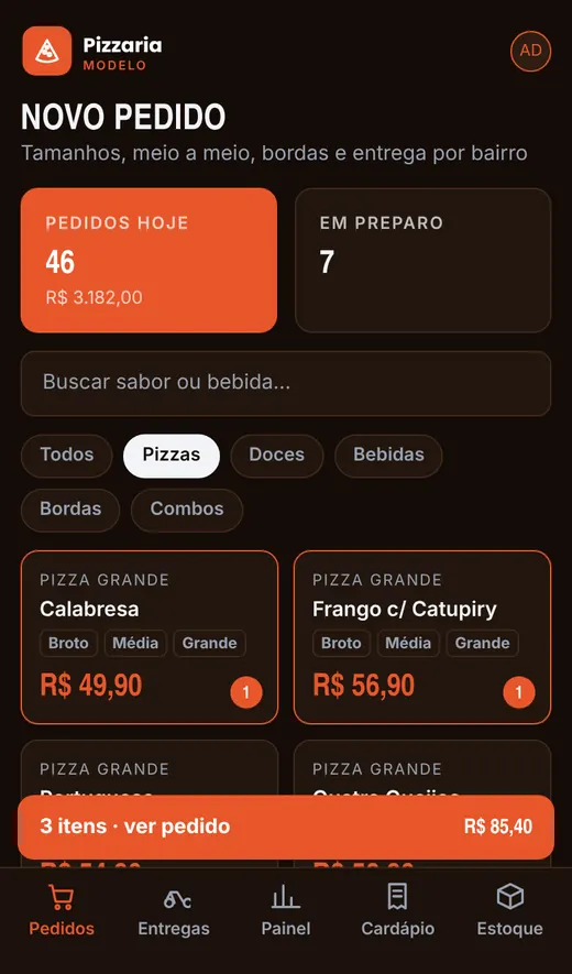No celular