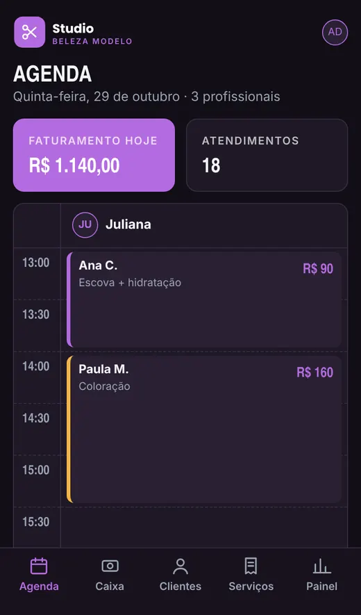 No celular